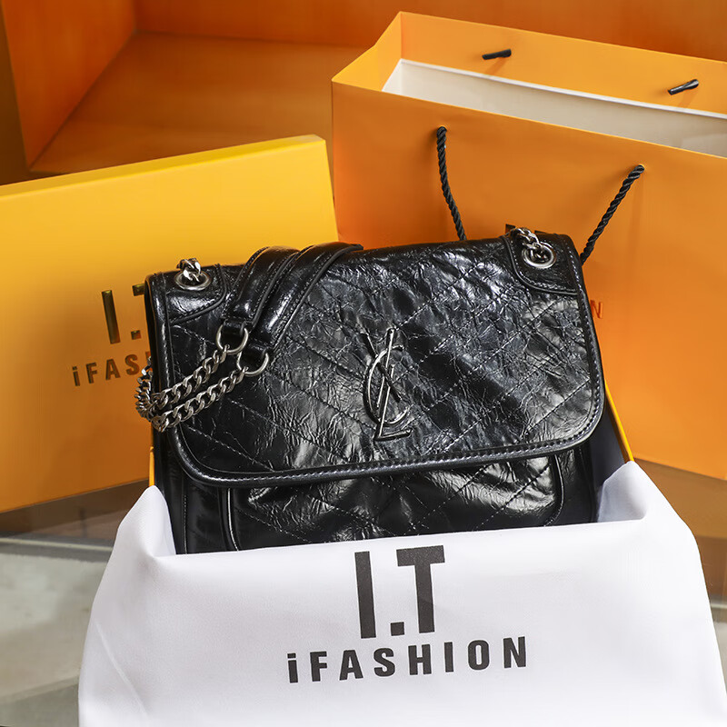 香港it专柜包包女包2022新款单肩斜挎链条包流浪包时尚邮差包夏 大号