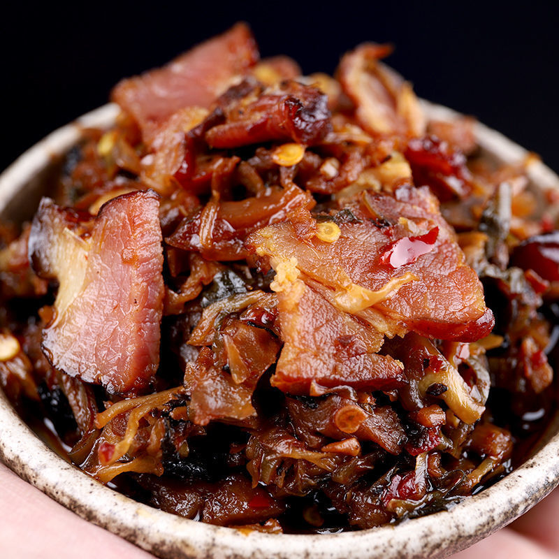 外婆菜炒腊肉下饭菜熟食湖南特产农家自制零食香辣萝卜干罐装即食