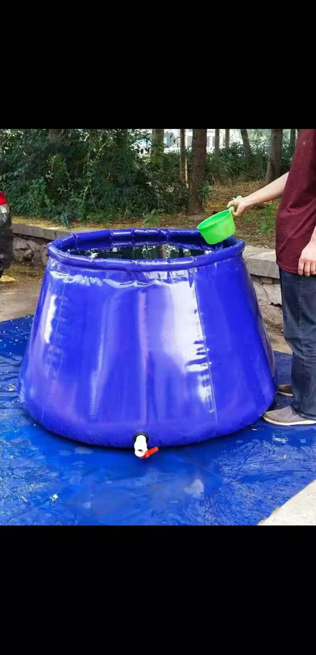 澳颜莱加厚软体储水罐大容量农用可折叠储水耐磨工地移动蓄水箱水 0.