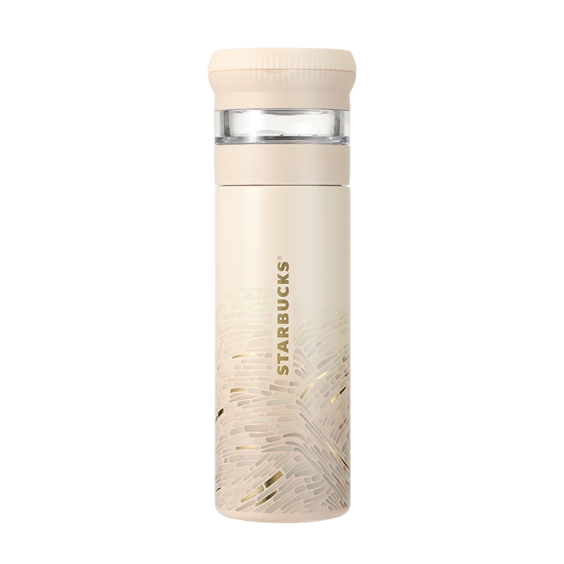 星巴克（Starbucks）優(yōu)雅韻律款茶水分離保溫杯410ml(企業(yè)采）情人節(jié)禮物
