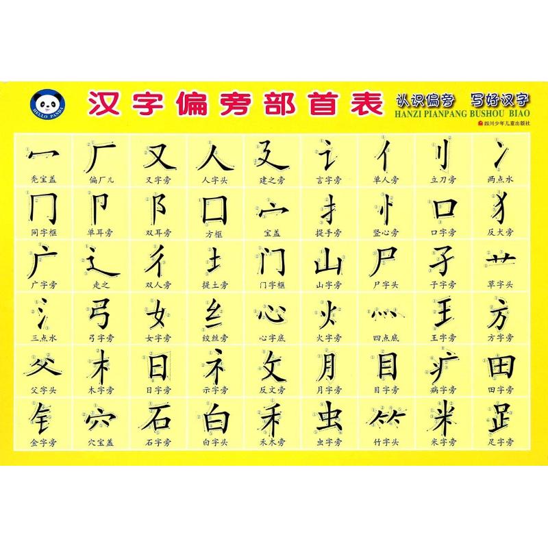 汉字偏旁部首表 四川少年儿童出版社 喵小卡 著作