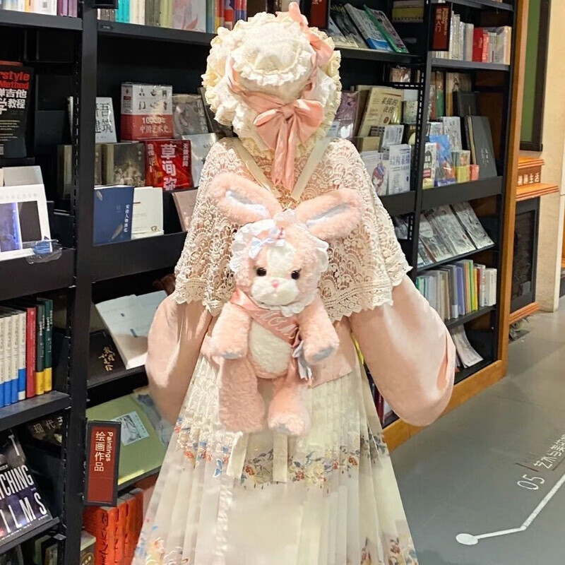 矢向京云染汉洋折衷水木秦淮明制织面裙搭配洋折衷洛丽套装秋冬汉服 套装琵琶䄂上衣+织高品面裙 S