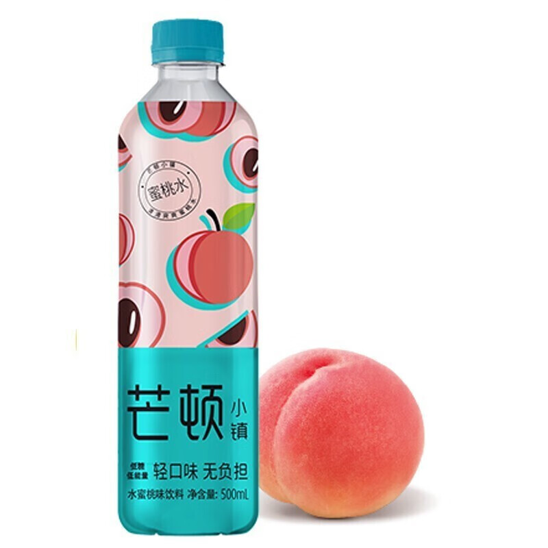 芒顿小镇果味饮料500ml*5瓶 青苹果蜜桃黄梨水水果口味饮料柠檬水饮品