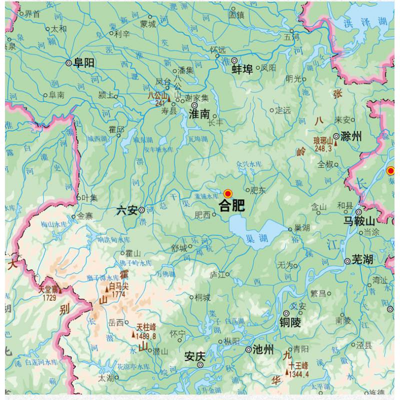 安徽省地图安徽地图挂图新版交通旅游高清印刷1.1x0.
