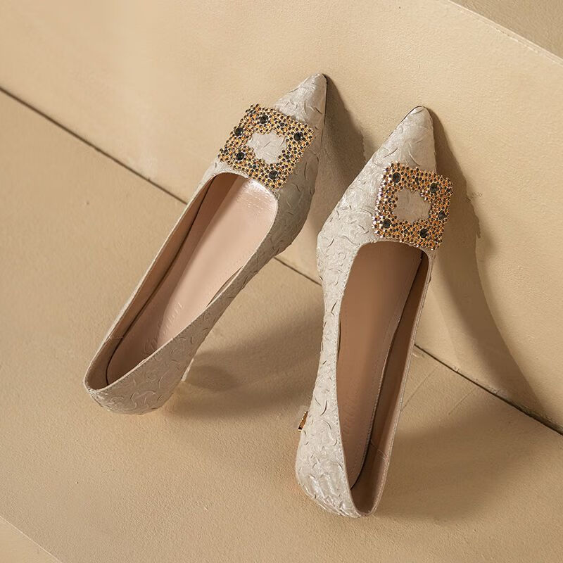 金彩潼星守图3厘米3cm三公分小跟鞋低矮细跟高跟鞋适合脚胖宽的单鞋大