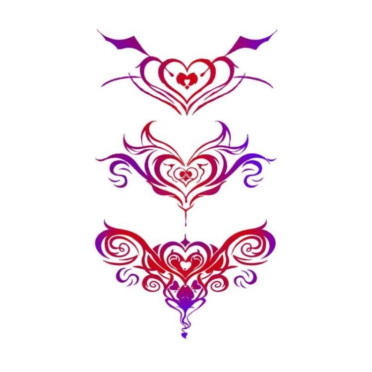 霜魄魅魔纹身贴子宫印记女性脚踝胸前小腹性感大腿私密成人半夜光 二