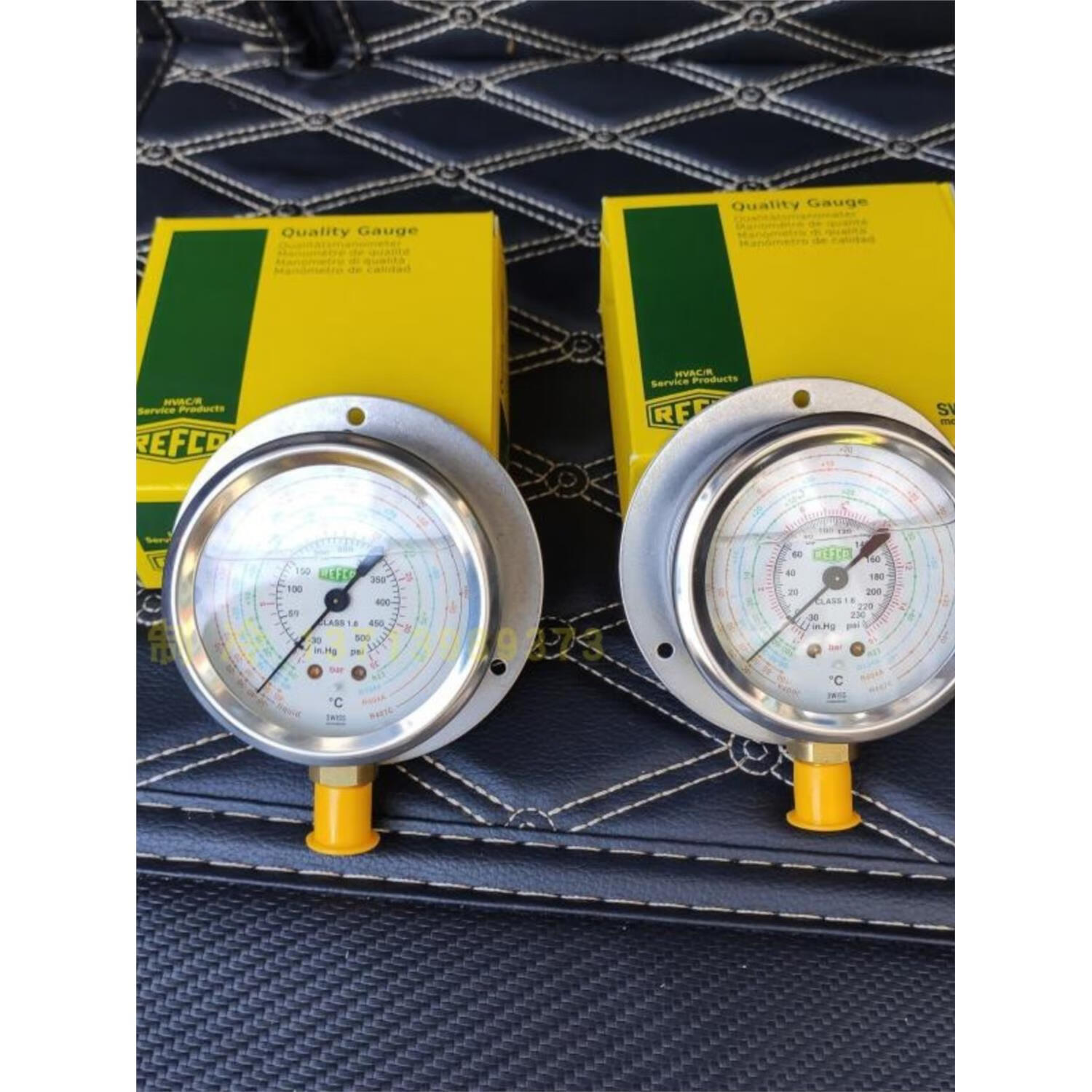 瑞士原装进口refco r22r 134a冷媒高压r404 低压r410压力油表 mr305
