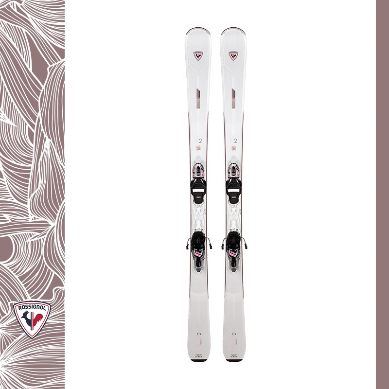 ROSSIGNOL 金鸡NOVA 2 (XPRESS) 女款双板滑雪板 雪道雪板滑雪装备 浅灰色 160
