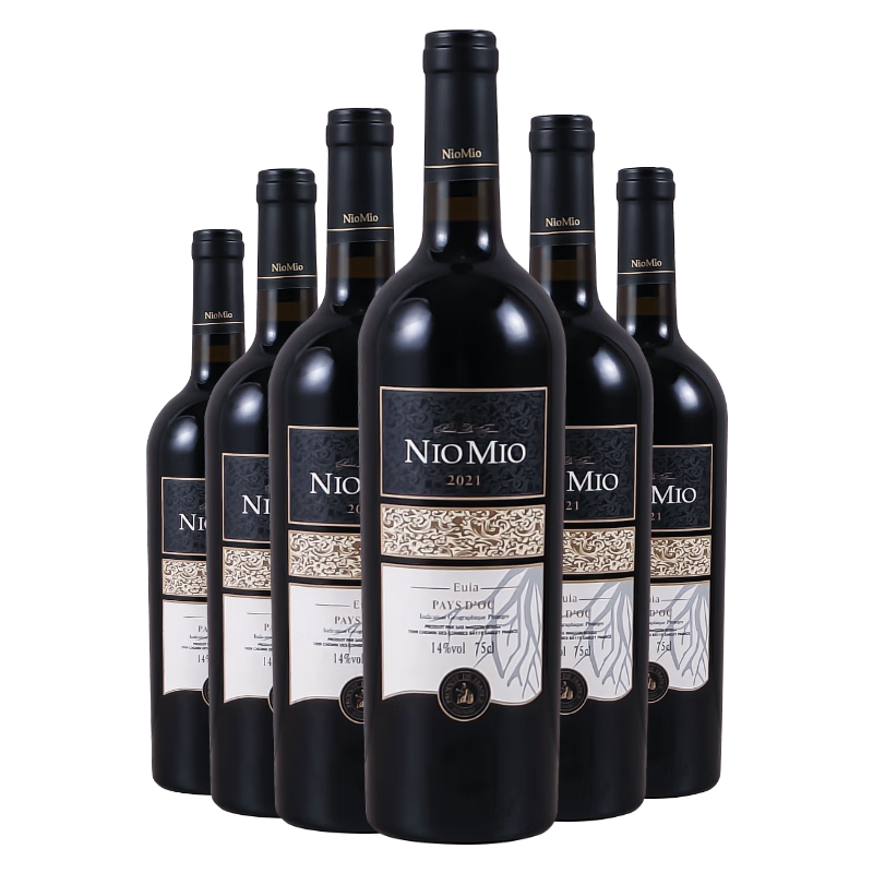 纽慕（NIOMIO）法国原瓶红酒艾维瓦干红葡萄酒整箱750ml*6红葡萄酒
