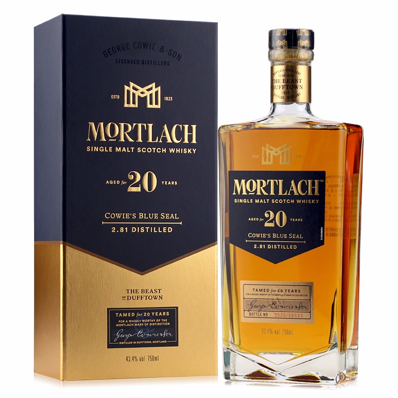 帝亚吉欧 Mortlach慕赫20年单一麦芽苏格兰威士忌酒750ml进口洋酒