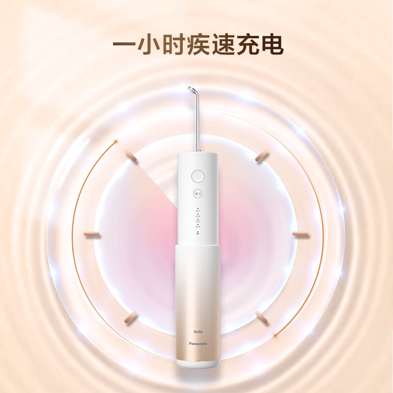 松下（Panasonic）冲牙器 洗牙器 水牙线 全身水洗 便携式设计 小圆管  EW-WDJ4BN405 【新年礼物】