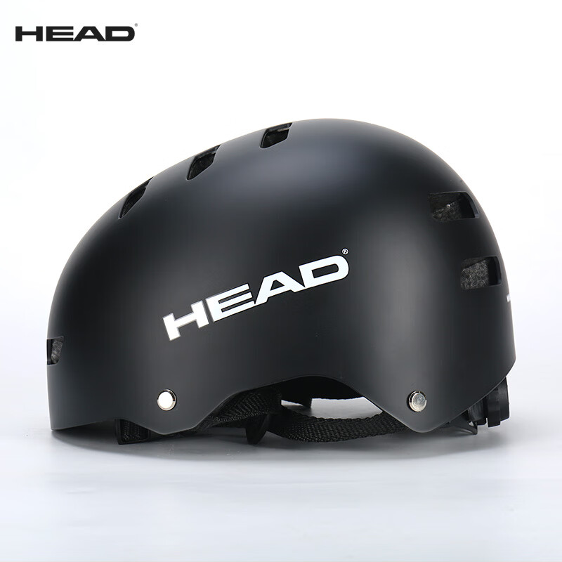 海德（HEAD）轮滑滑板骑行头盔山地公路自行车盔男女头安全帽H22HM哑光黑M/L
