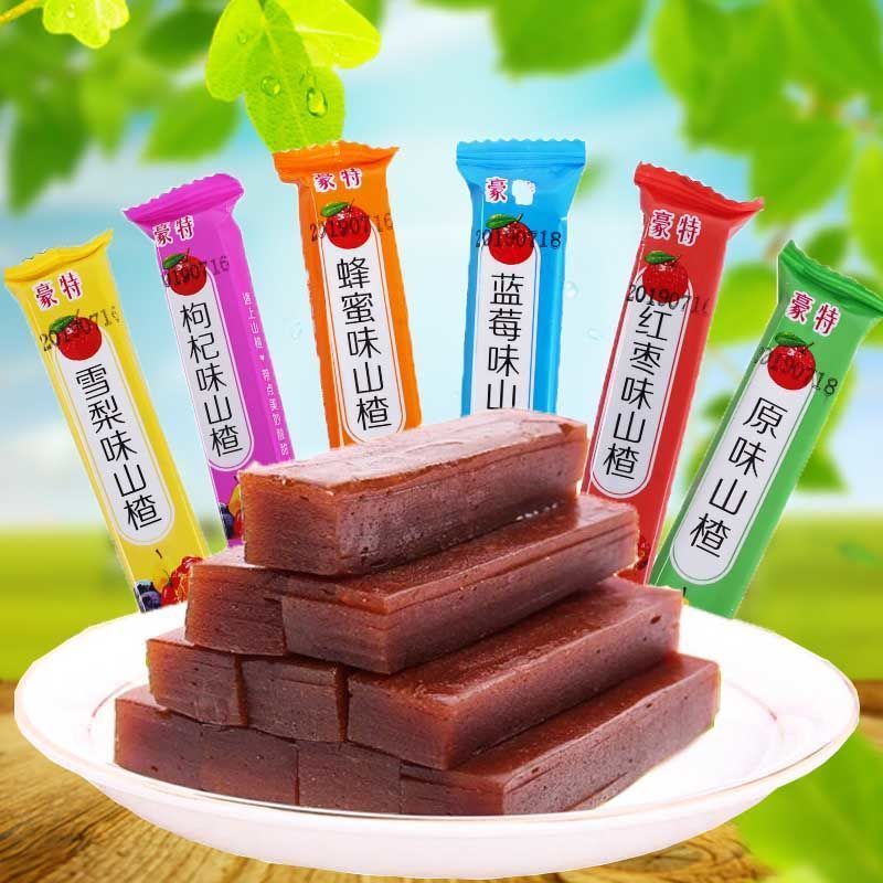 梦信山楂卷果丹皮山楂片果糕球山楂零食糖果 多口味果丹皮 500g一斤装