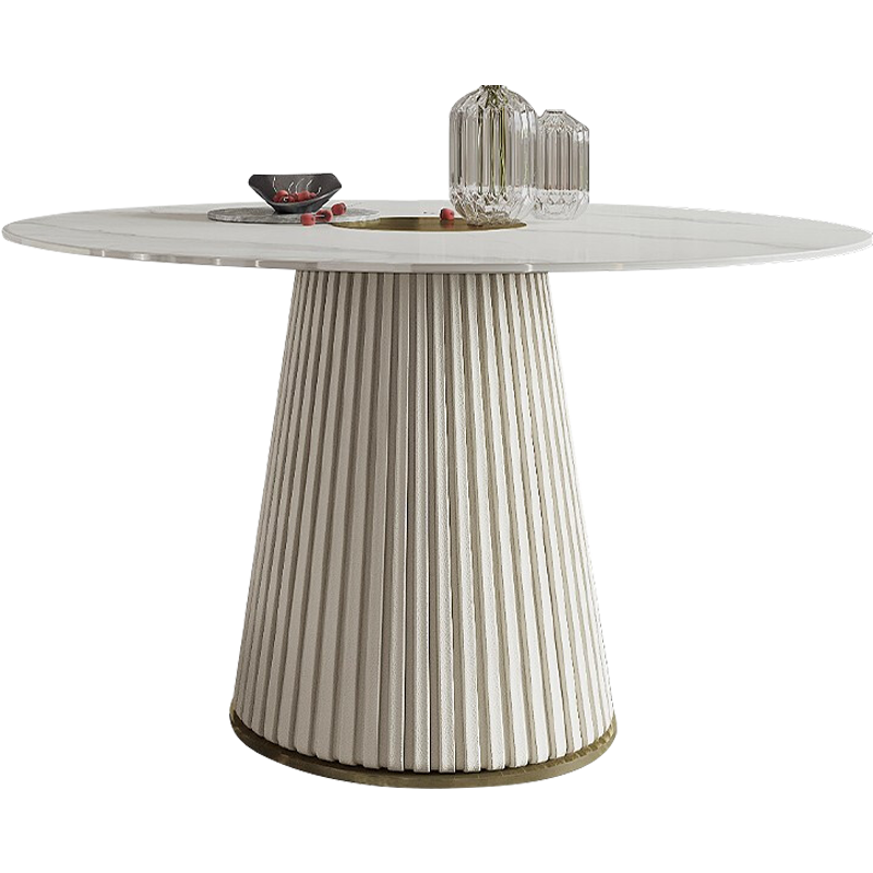 麦纪 后现代简约轻奢风岩板石小圆桌家用小户型意式创意餐桌椅组合 1.3米餐桌 单餐桌