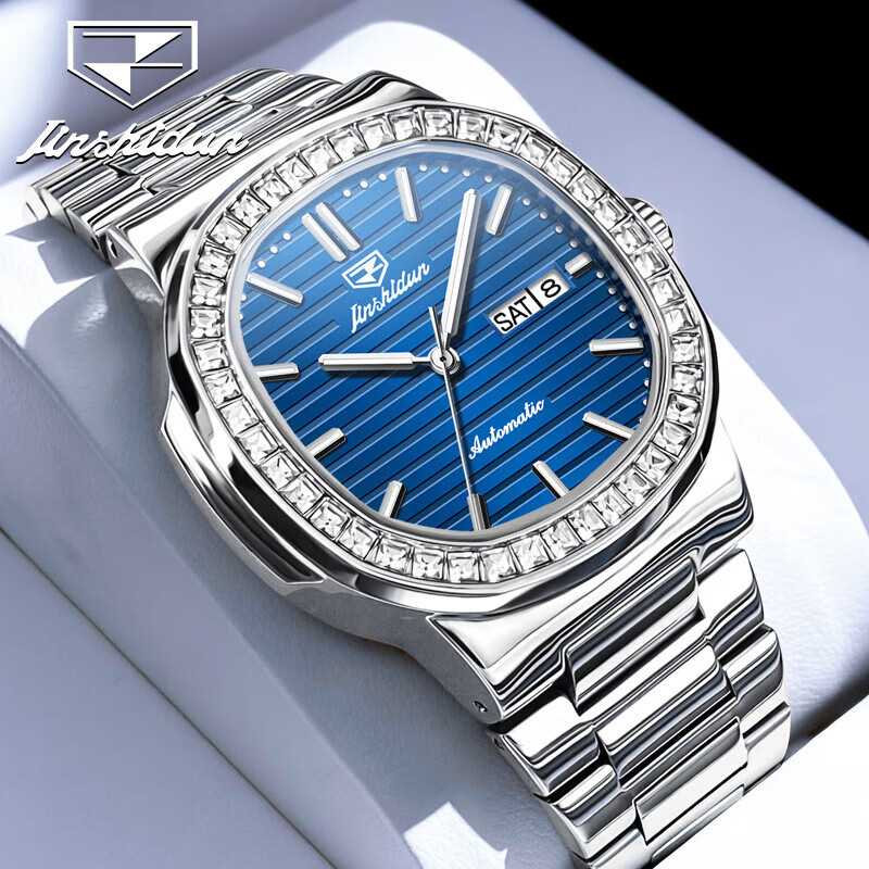 金仕盾瑞士鹦鹉螺系列防水时尚机械表镶钻经典百达翡丽商务手表防水男