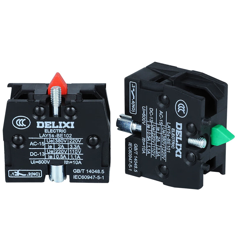 德力西电气按钮接触点 lay5be101(常开)be102(常闭)常开底座 常闭底座