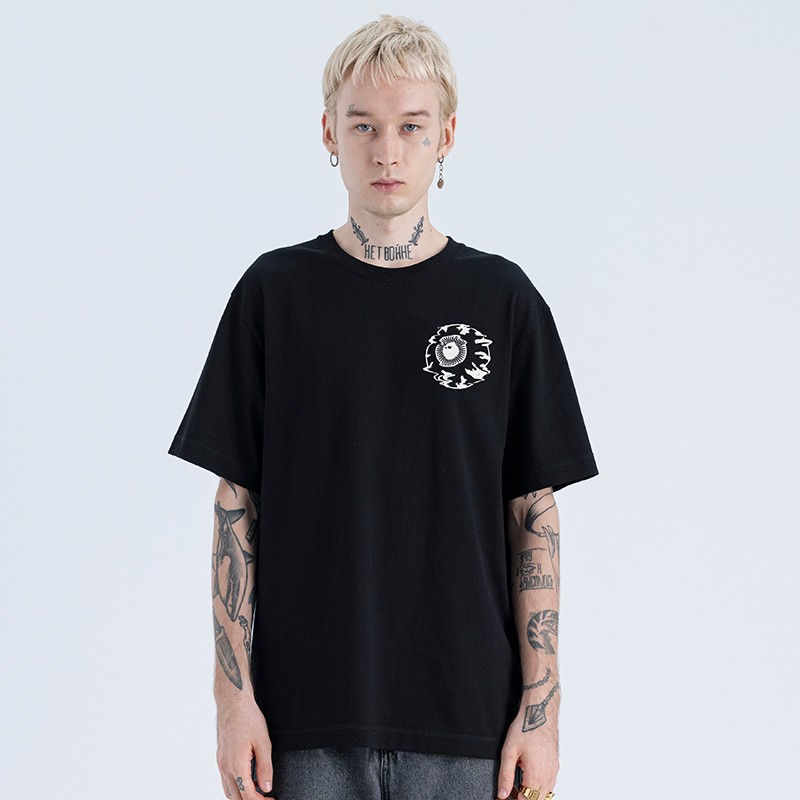 mishkanyc大眼球潮牌2021春夏新款短袖t恤男女同款纯棉宽松圆领t恤