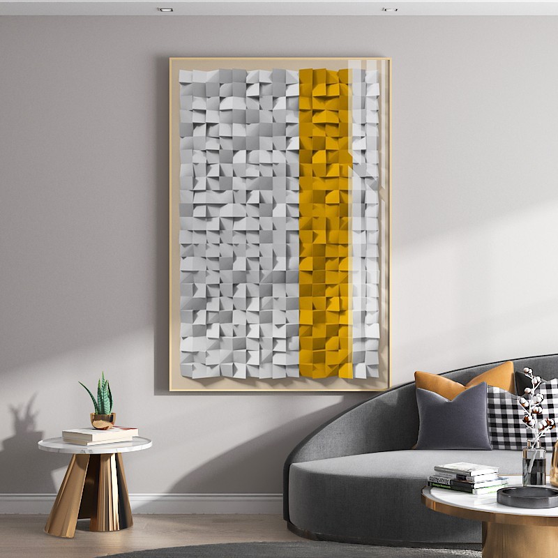 川菲阁(chuanfeige)现代简约装饰画撞色几何抽象艺术客厅玄关走道样板