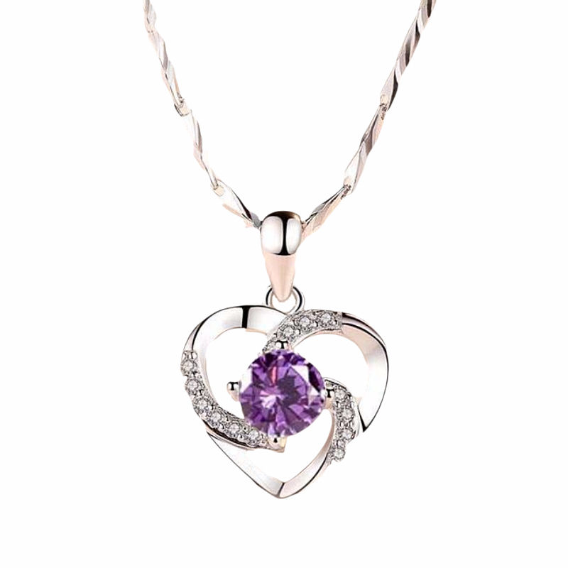 依莲妃【精选好礼】项链女锁骨链吊坠饰品简约礼百搭时尚女依莲妃 丘比特白钻+瓜子链