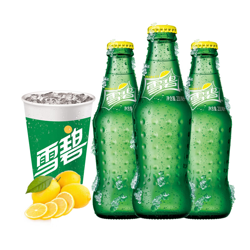 可口可乐汽水200ml*6瓶夏日碳酸饮料玻璃瓶雪碧柠檬 200ml*4瓶
