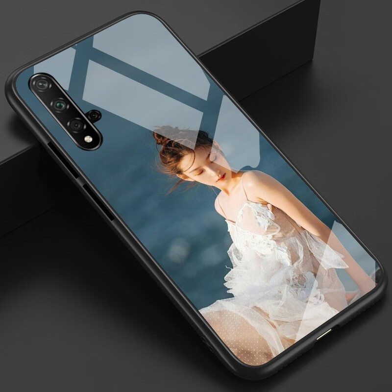 好机友 华为荣耀20玻璃手机壳荣耀20s保护套yal-al00防摔全包软超薄