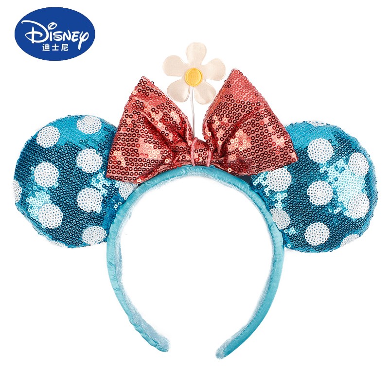 迪士尼(disney)新款米妮发箍米老鼠头箍同款拍照发卡可爱米奇耳朵头饰