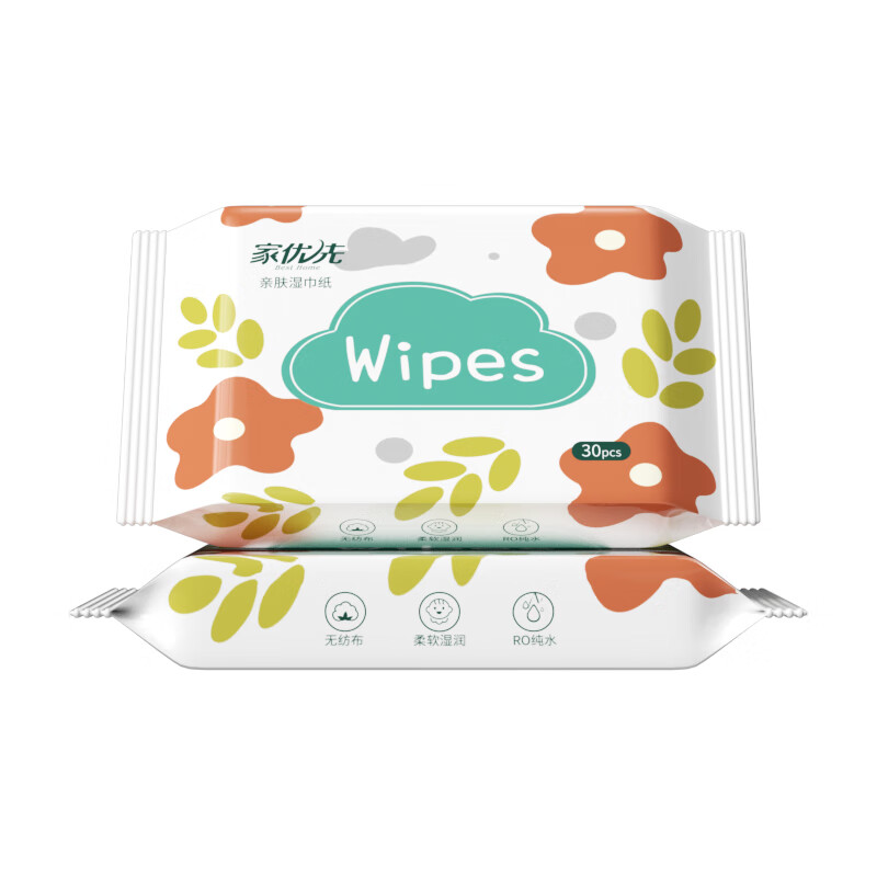 家优先湿纸巾宝宝手口专用湿巾儿童家用大包随身装便携实惠 12包*30抽【囤货装】