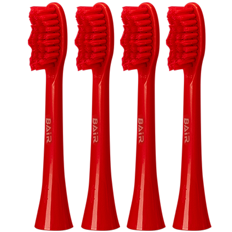 拜尔（BAIR） 拜尔原装电动牙刷头X1型号（错购刷头拆开无尘包装货值自行承担） X1配套红色原装刷头 4支