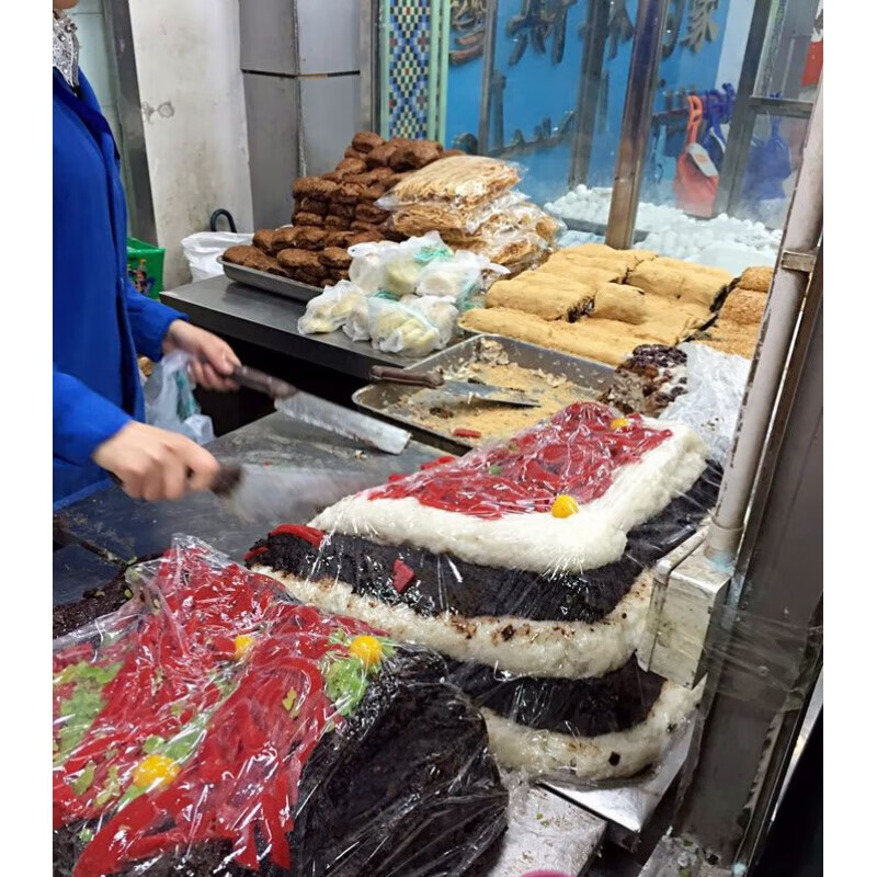 俏滋郎北京排队美食牛街清真 超市白记年糕传统切糕500g 江米(500克)