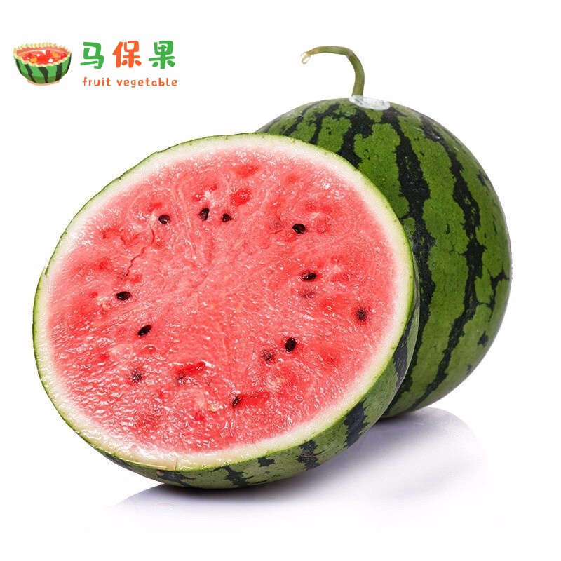 马保果8424西瓜 上海南汇8424头茬西瓜黑籽瓜麒麟瓜新鲜当季水果 一个