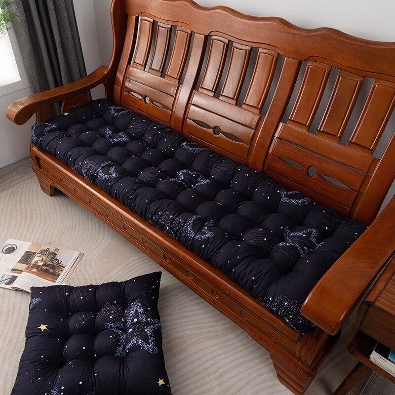 创京懿选三人沙发垫加厚秋冬加厚老式实木沙发垫长条垫子椅垫加厚三人