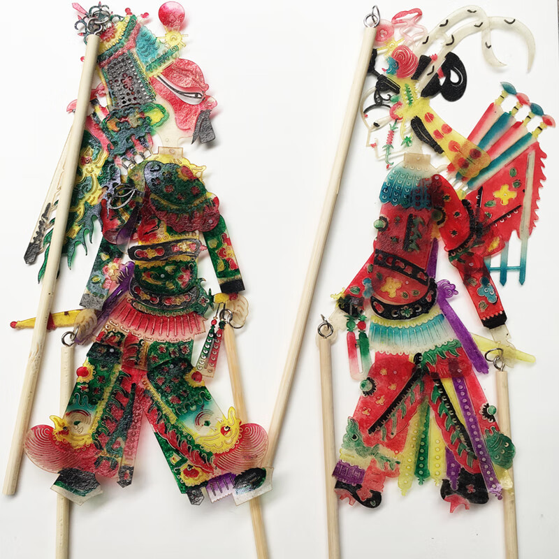 皮影戏道具套装 人偶幼儿园带棍可操作 diy 龙年礼品 30cm霸王别姬