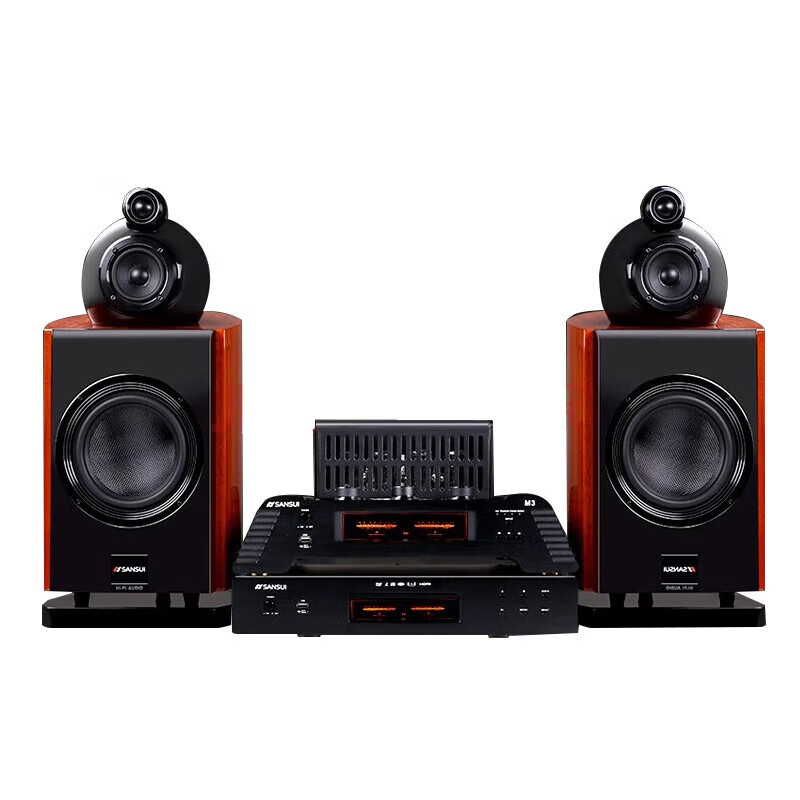 山水(sansui) m3胆机dvd/cd组合音响电子管功放发烧级桌面音箱三分频