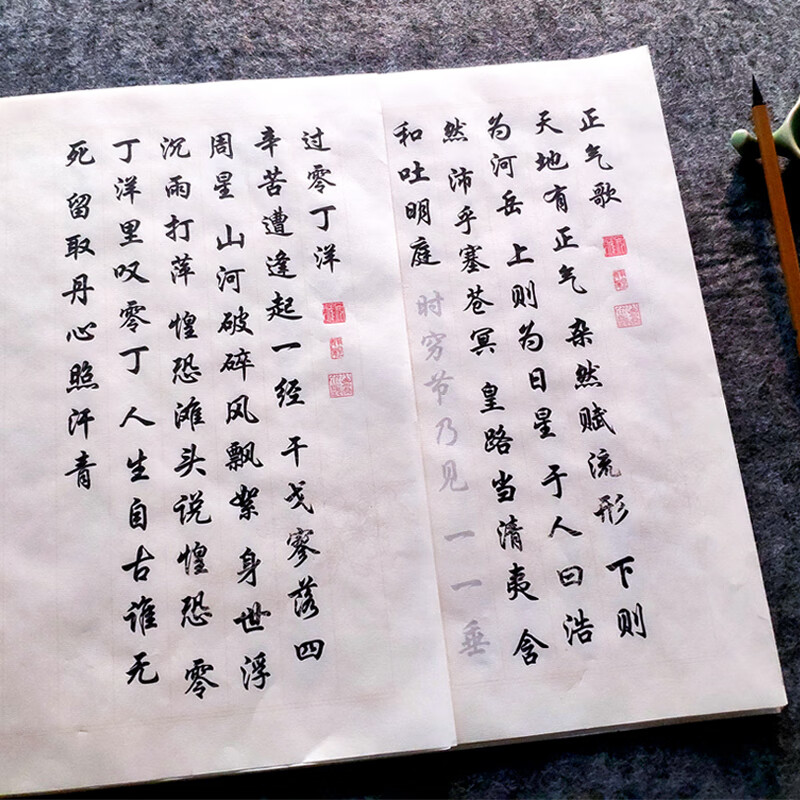 【文天祥 正气歌】行楷毛笔字帖入门临摹初学者书法描红套装 单包字帖