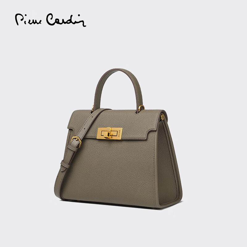 皮尔卡丹(pierre cardin)女包新款斜挎单肩质感真皮包包凯莉包妈妈包