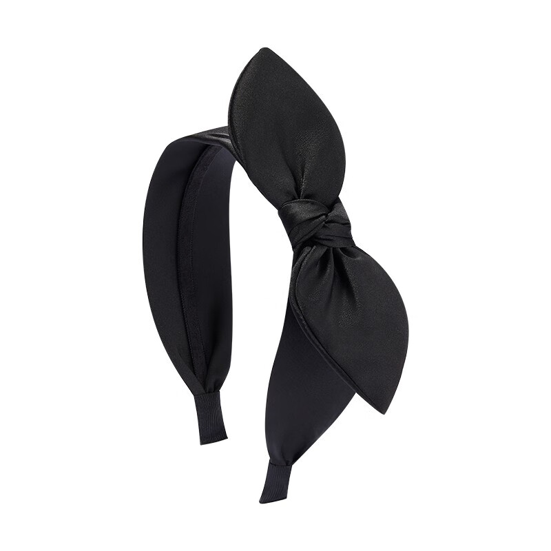 sundyhoney发箍女百搭外出蝴蝶结头箍黑色简约气质通勤压发头饰 黑色