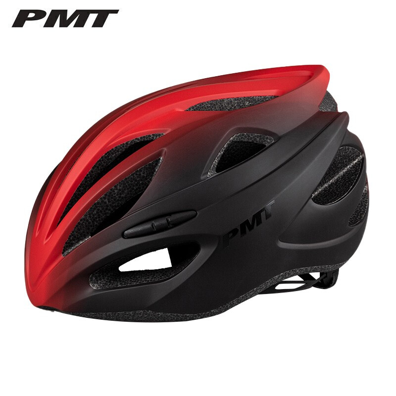 PMT自行车头盔山地车公路车气动一体成型轻量头盔男女安全帽骑行装备K-15 渐变黑红L