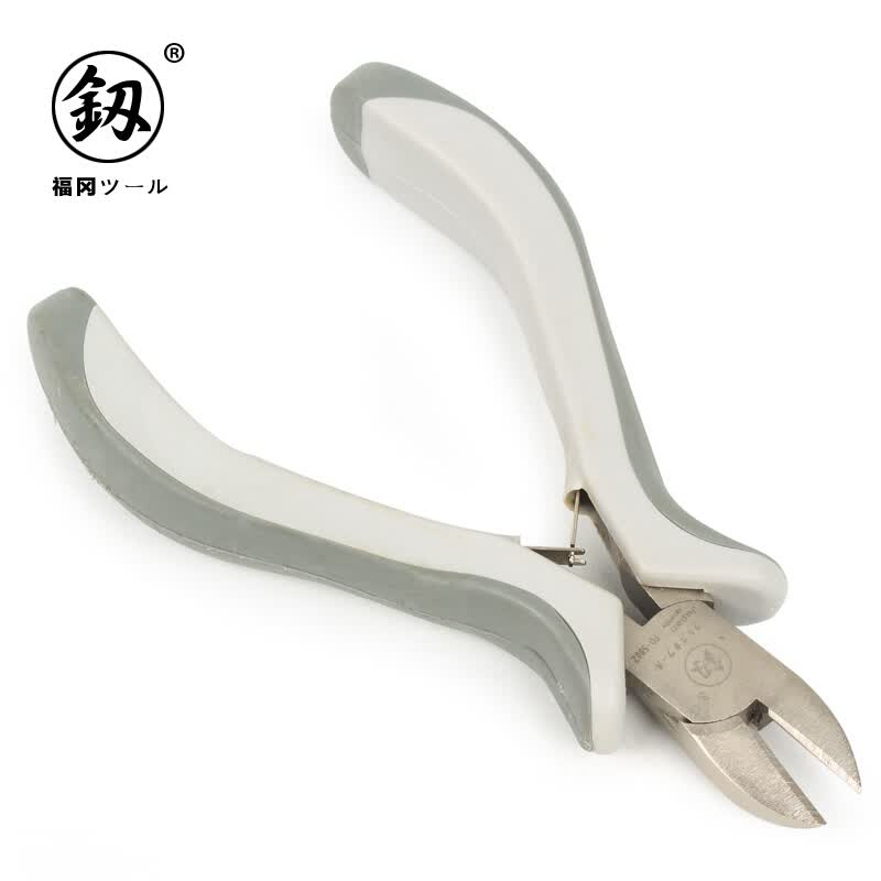 釰日本福冈工具斜嘴钳省力斜口钳迷你手工钳子5寸