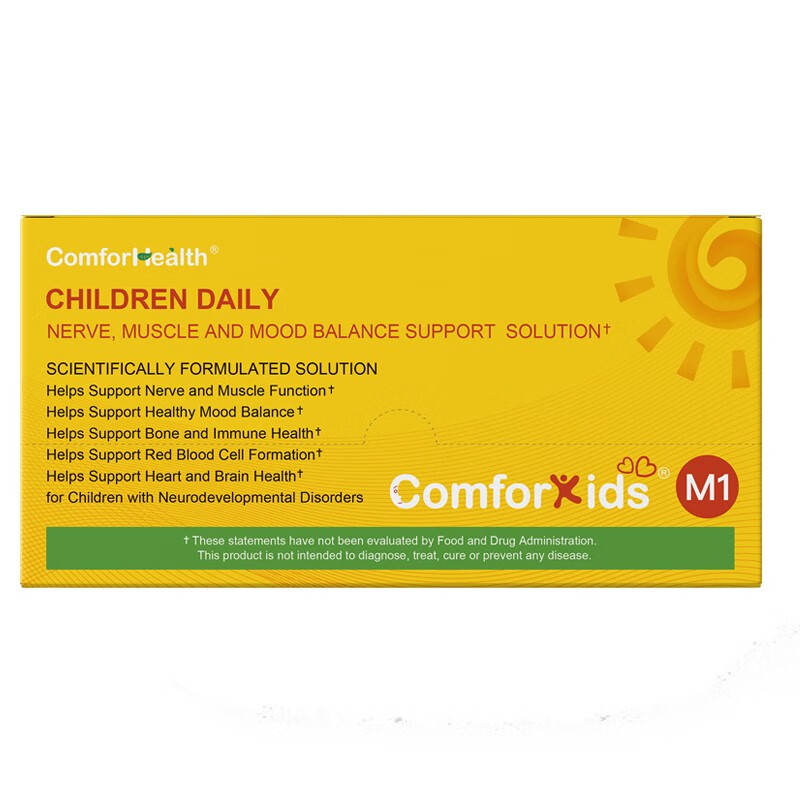 COMFORHEALTHComforKids康福奇儿童多动抽动症神经发育障碍营养素注意力不集中 M1儿童营养素 3瓶*1盒