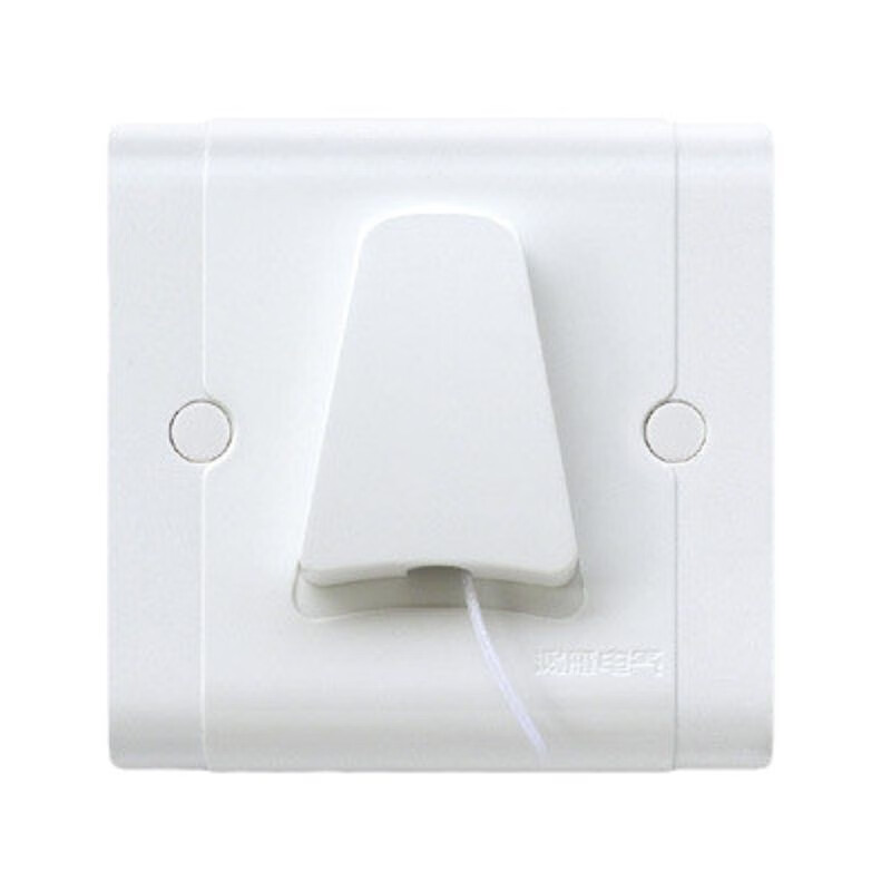 86型单联拉线开关拉绳开关家用暗装墙壁拉线开关面板 一拉单控