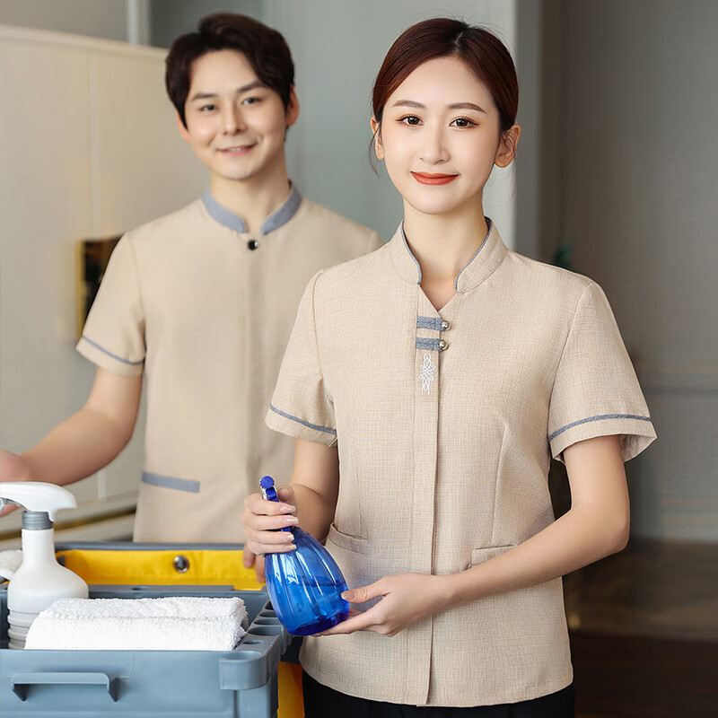 锐明凯家政保洁工作服女夏季物业酒店客房服务员阿姨短袖保洁员工衣