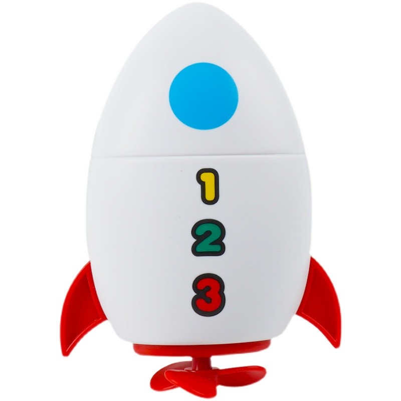 儿童发条洗澡小玩具幼儿游泳戏水玩具男孩女孩沐浴一至三岁小火箭 QC09小火箭（白色）