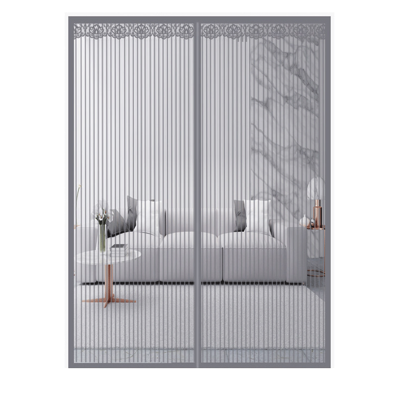 网免打孔磁吸纱门帘防蚊帘 金刚网灰色 定做联系客服【20/平2平起订】