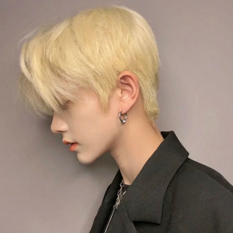 男士奶奶灰2021流行银白灰梦幻蓝灰色显白潮色染发剂自己在家染发 白