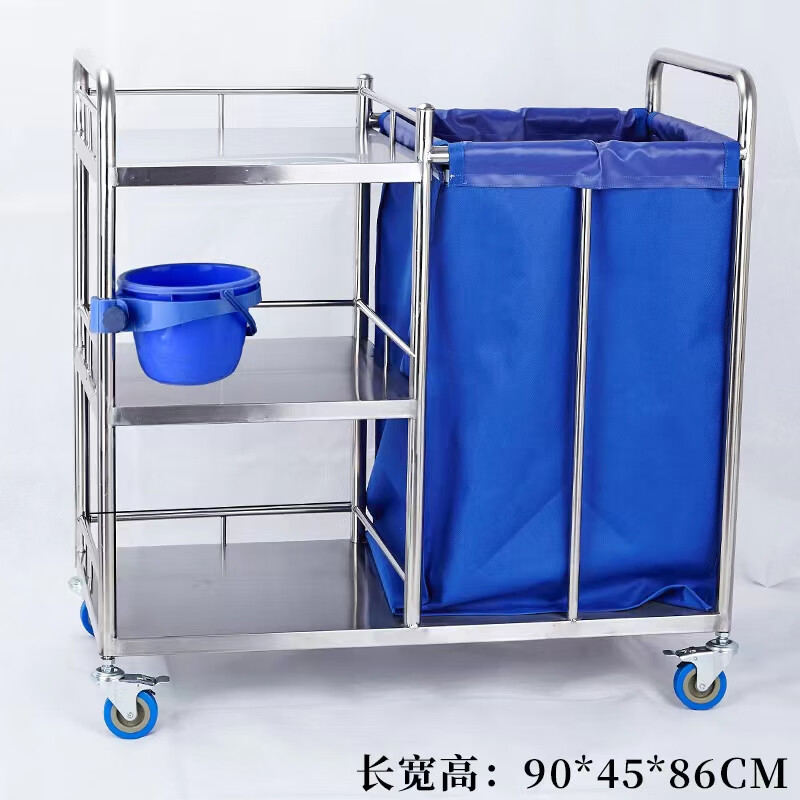 健得萊污物車醫(yī)用不銹鋼護(hù)理車污物車晨間護(hù)理車加厚防水被服污衣車掃床 護(hù)理車