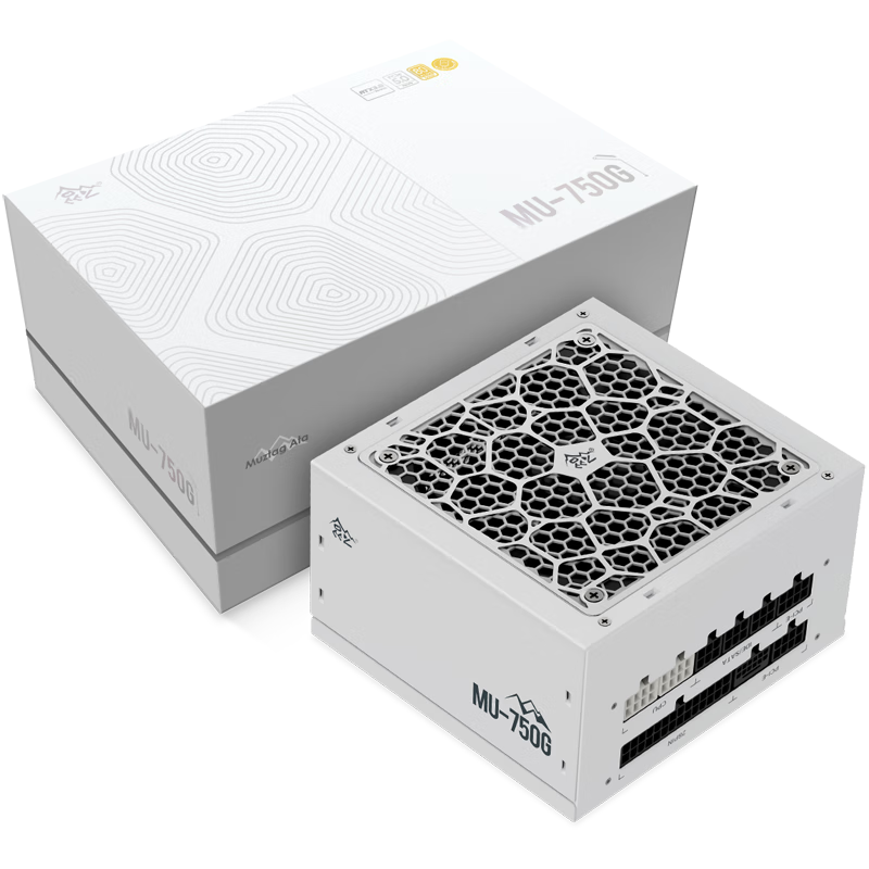 鑫谷（segotep）额定750W 昆仑MU-750G冰山版ATX3.0金牌全模组电源（PCIE5.0/全日系电容/启停风扇/白色线）