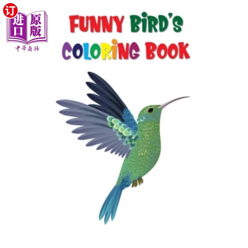 海外直订funny birds coloring book: bird coloring book for