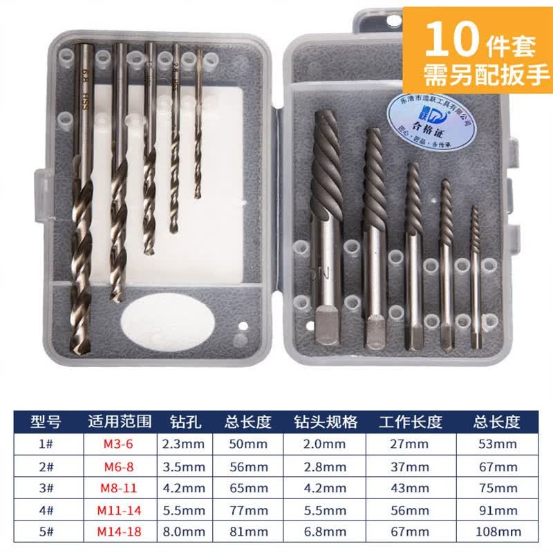 圣洛克断丝取出器 取螺丝专用 断头坏螺丝滑丝退丝神器拆取丝器工具