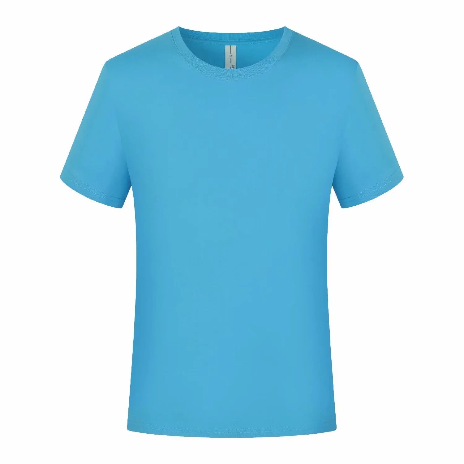 雷事兴定制T恤广告衫刻字班服男女工作服印logo速干衣毕业聚会短袖工衣 孔雀蓝-精梳棉 3XL