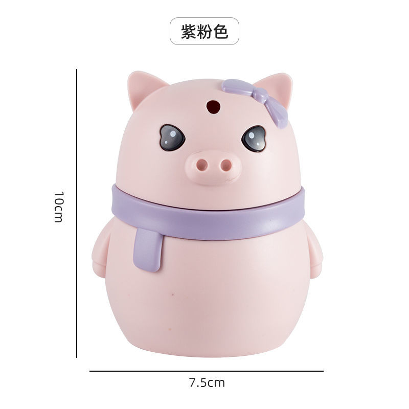 按压式牙签盒自动弹出家用高档餐厅牙签桶便携创意卡通迷你牙签筒 紫